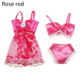 1Set Soft Lace Underwear Bra Briefs For 30CM Doll 1/6 Knickers For Blythe 1/6 BJD Dolls Top Underpant For Dollhouse Kids Toy