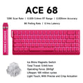 MCHOSE ACE 68 Magnetic Switch Gaming Keyboard Hall Effect Rapid Trigger Programmable RGB 8K Hz DKS/MT/TGL/RS/SOCD Keyboard