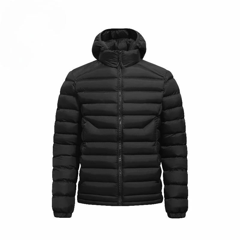 High-End Outdoor Cold-resistant Puffer Jacket Men Autumn Winter Seamless Heat-sealed Hooded Parkas Man Fashion Urban Down Coats