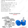 WAVGAT 3590S Multiturn Potentiometer 500 1K 2K 5K 10K 20K 50K 100K ohm Potentiometer Adjustable Resistor 3590 102 202 502 103