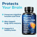 Magnesium L Threonate, for Memory, Focus, Sleep and Cognitive Health Support, Strengthen Muscle, Non-GMO
