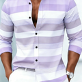 New Men's Long Sleeved Shirt Casual Fashion 3D Striped | SAMAG