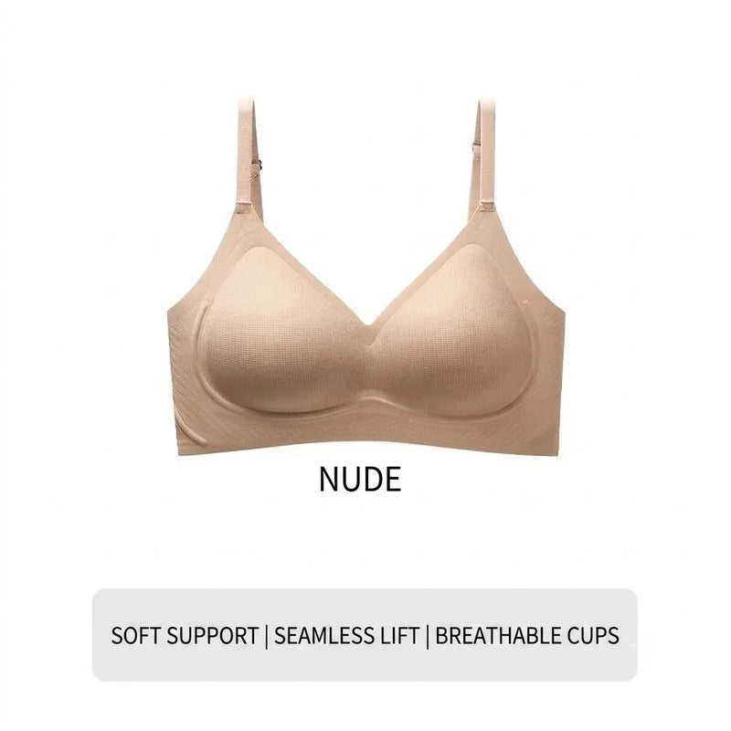 Women Seamless Wireless Bra Push Up Cooling Breathable Lift Anti-Sagging Comfort Bralette for Small Chest