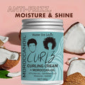 Coconut Oil Curling Cream - Hydrating Curl Definition, Softness & Shine, Frizz Control, Winter Hair Care, All Hair Types