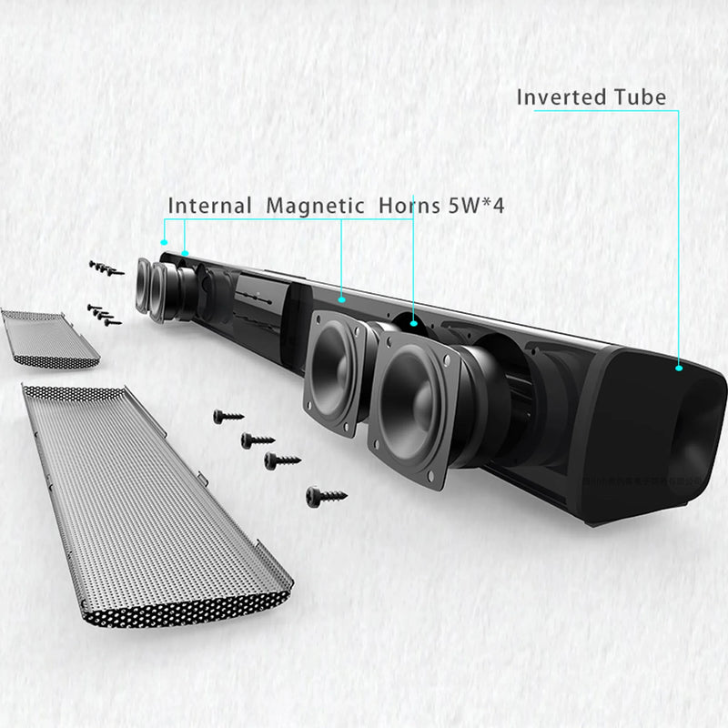 HOMEFISH TV Sound Bar Home Theater Sound System Bluetooth Speaker Computer Speakers for TV Soundbar Box Subwoofer Radio