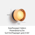 Modern Circular Wall Lamp LED Glass Wall Lamp Sconce Living Room Corridor Bedroom Bathroom Home Decoration Indoor Lighting