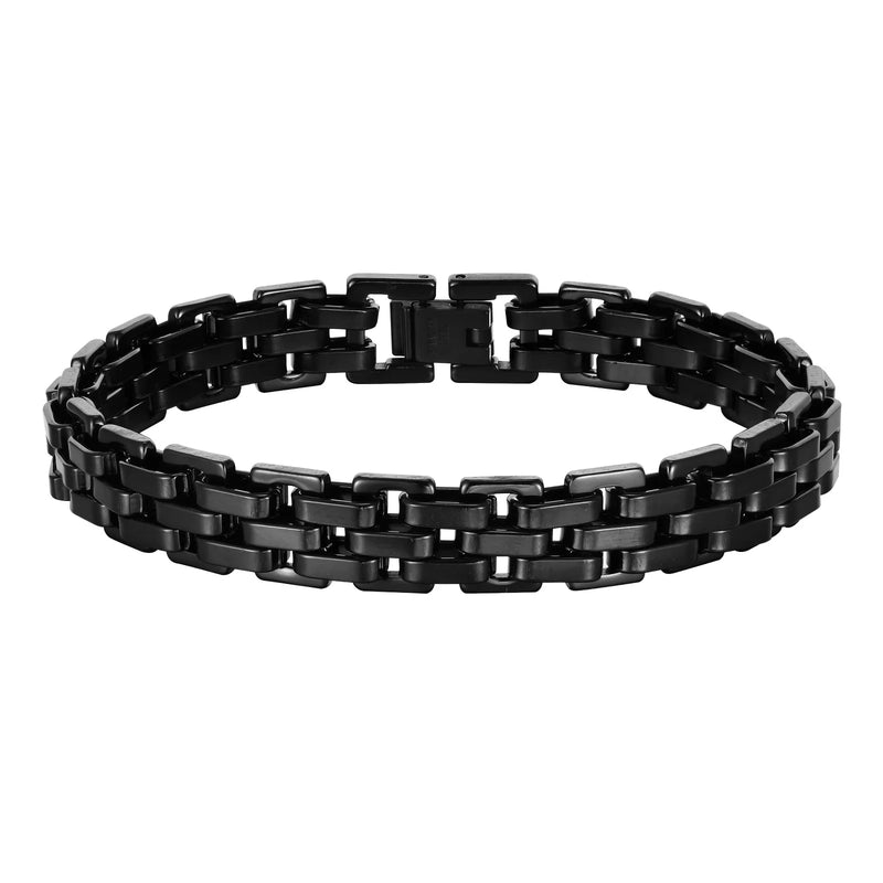 Vnox Stylish Strap Chain Bracelets for Men Gift Jewelry, 10.7MM Wide Stainless Steel Links Wristband - Visuel 10 | SAMAG