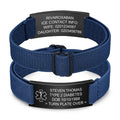 Personalized Medical Alert Bracelet for Men Customized Elastic Strap Stainless Steel ID Engraved Medic - Visuel 17 | SAMAG