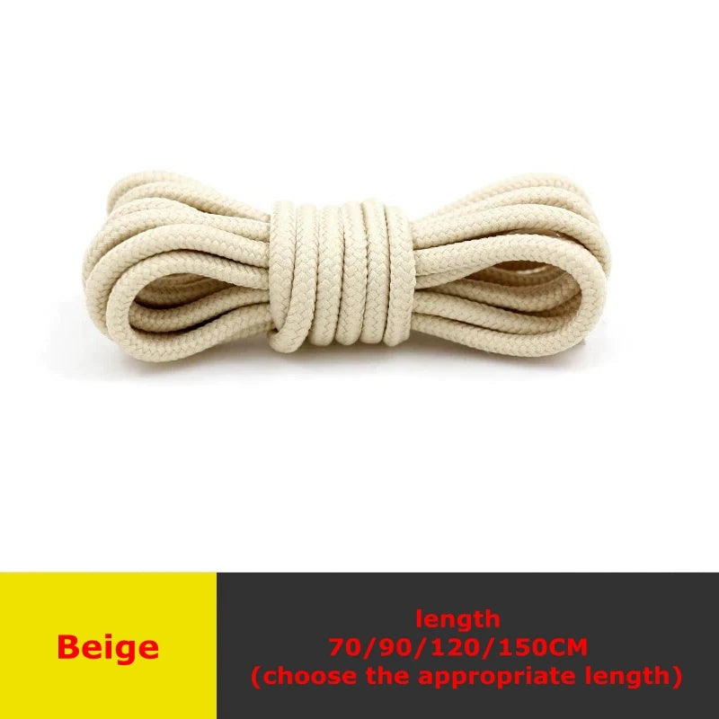 1 Pair Classic Solid Round Shoelaces Durable Polyester Shoe Laces Boot Laces Sneaker Shoestrings 21 Colors 70cm 90cm 120cm 150cm