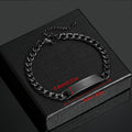Customized Engrave Name Men Women Bracelets Stainless Steel Cuban Chain Personalized ID Bracelet Fashion Party  Jewellery Gift