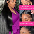 40 42 Inch 13x4 13x6 HD Transparent Bone Straight Lace Front Wigs 250% Brazilian Human Hair Wigs 5x5 Glueless Lace Closure Wigs