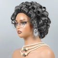 210% Short Salt And Pepper Grey Wigs Human Hair For Black Women Glueless Grey Human Hair Wig Rose Curly Pixie Cut Wig Human Hair