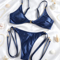 Rinabe String Bikini Blue Bandage Swimwear High Cut | SAMAG