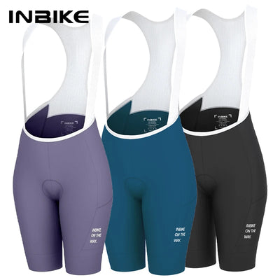 INBIKE Women's Cycling Bib Shorts High Waist Bicycle | SAMAG