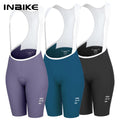 INBIKE Women's Cycling Bib Shorts High Waist Bicycle Pants 3D Padded Slim Fit Biking Clothing MTB Road Bike Pants with Pockets