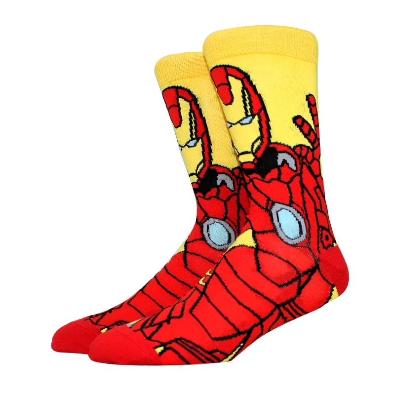 5 Pairs Marvel Socks Funny Men Anime Spider Man Iron | SAMAG
