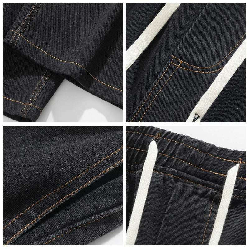 Spring And Summer Korean Retro Men'S Jeans Loose Wide Leg | SAMAG