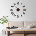 3D Acrylic Digital Wall Clock Roman Numerals Design Mirror Wall Clock Fashion Large Round Wall Clock DIY Self Adhesive Clocks
