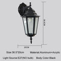 Europe Style Retro E27 Wall Lamp Courtyard Garden Outdoor Waterproof Lighting Aisel Stairs Residential Balcony Porch Fixtures