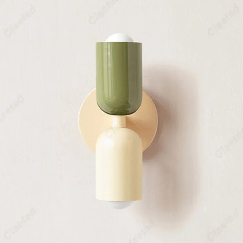 LED Creative Cream Wind Double Headed E27 Hotel Restaurant Wall Light Indoor Home Bedroom Bedlight Living Room Corridor Lighting