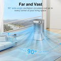 Large Floor Standing Air Conditioner, Fast Cooling Water Ice Cooler Fan, 24H Timer, Oscillating, for Living Room, Air Cooler Fan