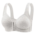 Fallsweet Seamless Front Closure Bra For Women Solid Wire-Free Push Up Bralette Full Coverage Fixed Cups Comfortable Underwear