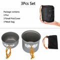 Ultralight Camping Pots Cookware Set Portable Outdoor Cooking  Tableware for Hiking Trekking Picnic Fishing Mountaineering