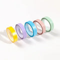 5Rolls Transparent Fluorescent Index Tabs Flags 5 Colors Book Annotation Sticky Note Highlighter Tape School Office Supplies