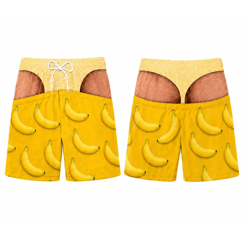 Funny Fruit 3D Print Swim Trunks Men Personality Humorous | SAMAG
