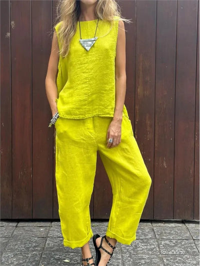 Summer Cotton And Linen Casual Outfits Female Fashion | SAMAG