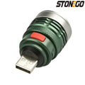 Mini Portable USB Flashlight Zoomable 3 Modes Bright Aluminum Alloy Power Bank Torch Light