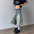 3D Print Baggy Jeans Shorts Men Streetwear Candy Chain | SAMAG