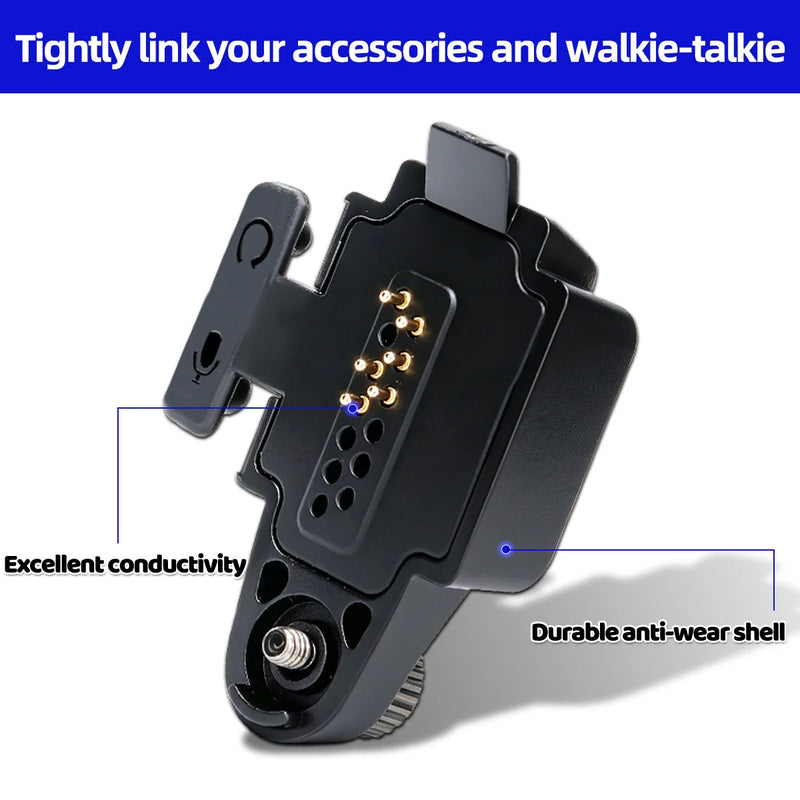 BAJETON BJ 9000 Audio Adapter to 2 Pin Connector Walkie Talkies Earpiece Speaker Mic for Radtel RT 950Pro BJ-9000 RTD TP 900PRO