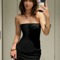 Tossy Mesh Backless Summer Vest Female Elegant Luxury Patchwork Strapless Solid Slim Streetwear Inner Sexy Y2k Tank Top Women's
