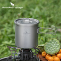 Boundless Voyage Titanium Pot Ultralight Backpacking Cookware with Folding Handle for Hiking & Camping W-Ti2060C