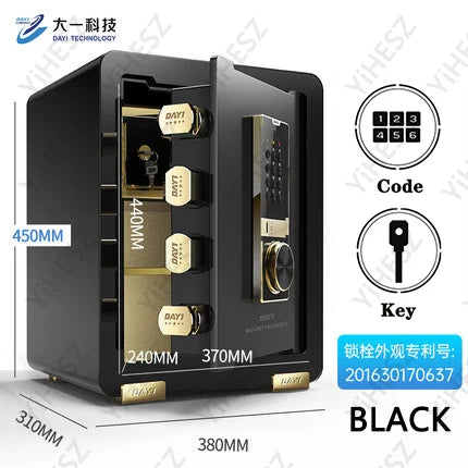 Electronic Safe Deposit Box Digital Password & Fingerprint Unlock For Store Money Jewelry Documents - View 8 | SAMAG