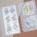 A5A6  5Pcs Binder Zipper Folders For 6-Ring Notebook Binder Transparent Loose Leaf Document Filing Bags