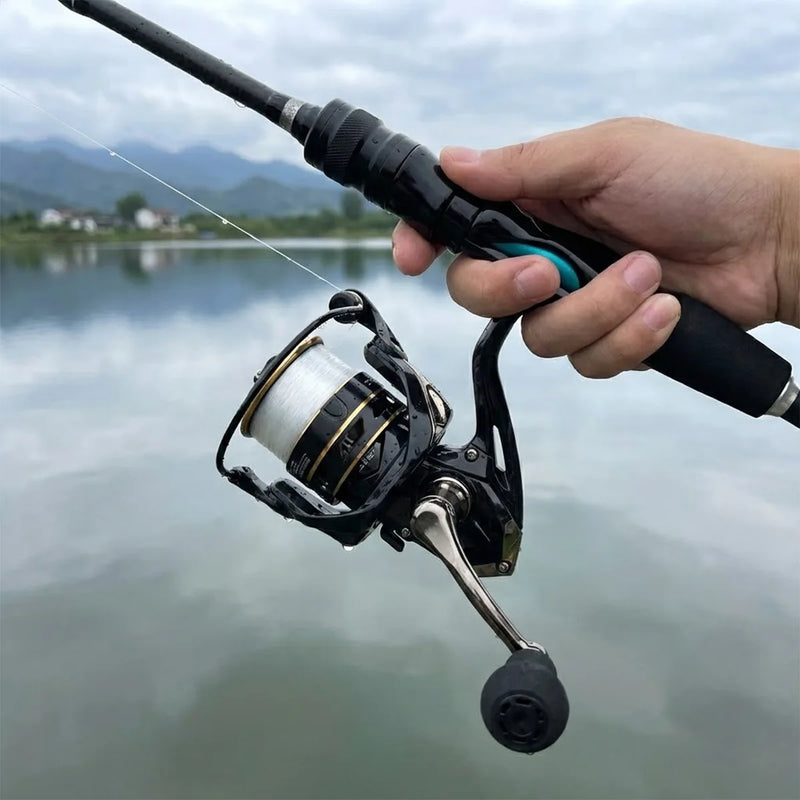 Full Complete Fishing Tackle Combo Kit,5 Sections Lightweight Carbon Fiber Spinning Casting Lure Rod for  Angling
