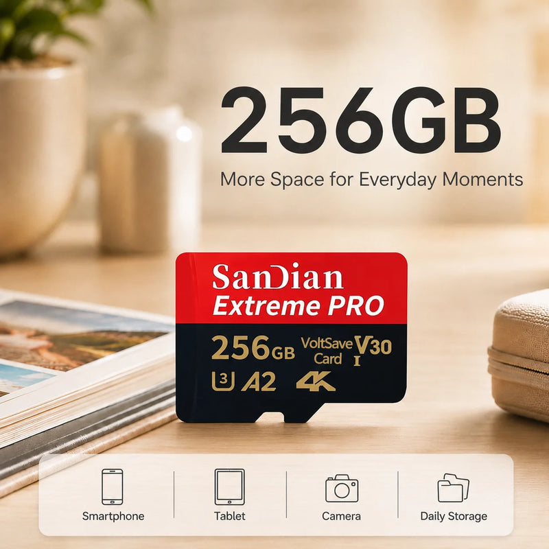 128GB 256GB Compact Micro TF/SD Memory Card Wide Compatibility SD Meomory Cards for Laptop PC Electronic Reader