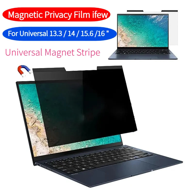 Universal Magnetic Laptop Privacy Screen Protector 13 14 15.6 16 inch Computer Monitor Removable Magnet Anti Peering Film Filter
