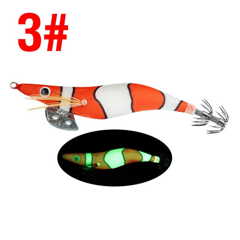 7.2G-14G Squid Jig Hard Fishing Lure Shrimp Prawn | SAMAG