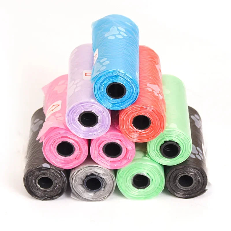 5-100Rolls Dog Poop Bag Outdoor Cleaning Poop Bag Outdoor Pets Supplies for Dog 15Bags/Roll Refill Garbage Bag Pet Supplies