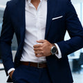 Men's Burgundy 2-Piece Suit Set (Blazer + Trousers Only, No Vest Included),Slim Fit Formal Business Wedding Party Jacket & Pants