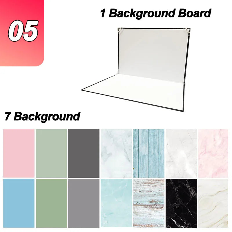 42x30cm Photography Backdrop Board 7 Pcs 2 Sided Photo Background Set 14 Wood Grain Studio Waterproof Product Photographic Props