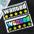 WANTED Motorcycle Sticker Vinyl Waterproof Decal Adaptable Motorcycle / Body / Helmet Motorcycle Decoration Accessories