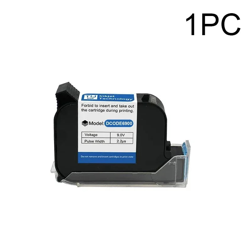 DCODE 6900 12.7mm Economy High Quality TIJ Online Handheld Inkjet Printer Cartridge Fast Drying Water-proof Solvent Black Ink
