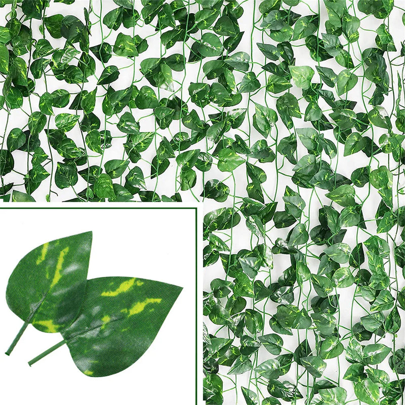 Artificial Plants Home Decor Green Silk Hanging vines Fake Leaf Garland Leaves Diy For Wedding Party Room Garden Decoration