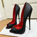 Extreme 16cm Thin High Heels Peep Toe Stiletto Pumps Sexy Catwalk Model Drag Queen Photography Unisex Fashion Party Dress Shoes