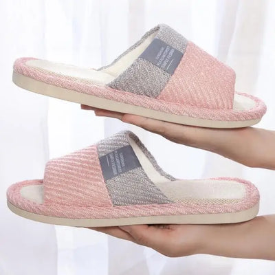 New Women Indoor Slippers Corduroy Floor Flat Shoes | SAMAG