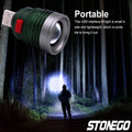 Mini Portable USB Flashlight Zoomable 3 Modes Bright Aluminum Alloy Power Bank Torch Light
